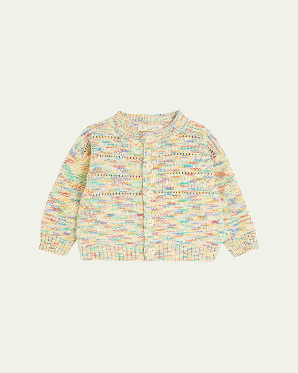 Girl's Space Dye Cardigan, Size Newbor